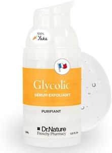 Acide Glycolique 7% Peeling Visage AHA et Algues Rouges - Serum Exfoliant Visage Glycolic Acid - Serum Anti Imperfection Visage - Anti Impuretés et Cellules Mortes - Peau grasse, mixte et sensible
