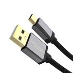 KabelDirekt – 0.5m Micro USB Cable (USB 2.0, Synch & Charge Cable, nylon) PRO Series