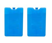 Shopping Mart Reusable Freezer ice Blocks, Slim and Lightweight ice Packs for Lunch Bags, Long-Lasting ice Packs, Leakproof Cooling Gel Packs,Cooler Bag ice Pack(2 pcs)(16 x 8 cm)(Blue Color)