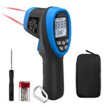 Digital Infrared Thermometer, LYCEBELL Non-Contact IR Laser Thermometer Gun -58℉ to 2732℉ (-50℃ ~ 1500℃) with Backlit Display Adjustable Emissivity for Industrial/Cooking/BBQ/ - NOT for Humans