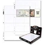 (100-Pack) - 100 (One Hundred) - BCW Pro 4-Pocket Modern Currency Storage Page - Coin & Currency Collecting Supplies. Made in USA