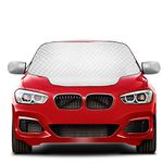 Kekilo Car Windshield Snow Cover, Winter Windproof Thickened Windshield Cover for Snow and Ice, Waterproof Dust Anti-Frost Magnetic Cover in All Weather with Two Mirror Covers, Fits Most Cars and Suvs