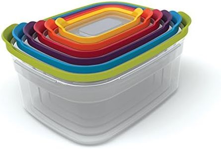 Joseph Joseph 81009 Nest Storage Plastic Food Storage Containers Set Food Saver Resuable Lunch Box Pantry Storage Microwave-Safe, 12-Piece, Multicolored