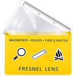 20 Pieces Fresnel Lens Credit Card Magnifier Pocket Plastic Ruler Starting Solar Fire Emergency Bushcraft Survival Compact Outdoor Leisure Classroom