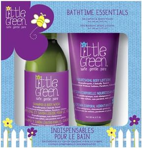 Little Green Kids Bathtime Essentials Kit, Hair & Body Wash, 8 oz. and Kids Body Lotion, 6 oz.