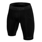 TCA Men's SuperThermal Compression Base Layer Thermal Under Shorts - Black Stealth, L