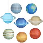 Fontien 8 PCS Planet Paper Lanterns