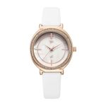 Fastrack Vyb Spotlight Quartz Analog MOP Dial White Chain Bracelet Strap Watch for Women-FV60044WL01W