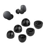 kwmobile Replacement Ear Tips Compatible with Sony LinkBuds S - Set of 6 - Memory Foam Eartips - Black