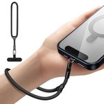 ZORBES® Phone Wrist Strap, Universal Adjustable Hand Wrist Strap Lanyard for iPhone 16 and Most Smartphones, 360 ° Swivel Multifunctional Patch Lanyard with Phone Tether Tab for Women and Men Black