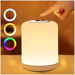 SOLIDEE Touch Dimmable Night Lamp, Led Luce Notturna Bambini, Con 256 RGB Lampada Da Tavolo Bianco Caldo, Luce Notturna Batteria Di Ricarica Usb, Timer Di 1 Ora Per Camera Da Letto/Soggiorno