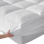 MEROUS Twin Mattress Topper Pillow Top 900GSM Extra Thick Ultra Soft & Breathable Mattress Pad Cover for Back Pain with 8-21 Inch Deep Pocket 3D Overfilled Down Alternative Filling(White,Twin)