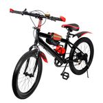 KumuJ 20 Inch 7-Speed Children's Bicycle Mountain Bike with Kettle and Storage Bag Play Wheel Red Children's Bicycle for Girls and Boys - Bicycles for Adjustable Height