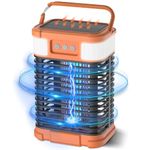 Mosquito Zapper, Solar Bug Zapper 4200V Cordless & Rechargeable Bug Zapper Outdoor with LED Light, Portable Waterproof Electric Fly Zapper with Hook, for Patio Camping Backyard Garden