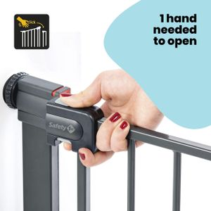Safety 1st Metal Baby Gate – Black Child Safety Barrier