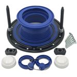 One N Done Toilet Flange Repair Kit - Complete Toilet Seal Repair For Wax Seal, Rubber Gasket Ring,Tool-Free Nuts Includes 3 1/2-Inch Locking Bolts, Bolt Caps- Easy Toilet Bowl Repair T10-OND-400-DS