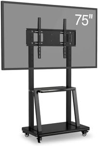 JYXCN Smart Board Stand for 43-75 Inch Interactive Whiteboard, Mobile Stand with 4 Lockable Wheels, Height Adjustable,Design for Classroom Home Office