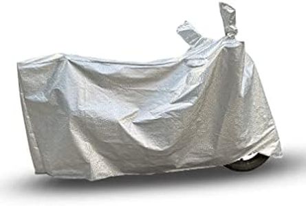 RiderShine 100% Dust & Waterproof (Tested) Bike Body Cover Compatible with Classic 350 with Double Mirror Pocket Shine Silver