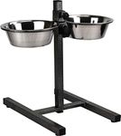 Sterling Ventures Variable Height Dog Pet 2 Bowls Feeding Water Station (Bowl Size 18 x 7cm)