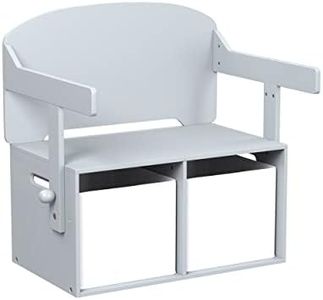 Delta Children MySize Kids Convertible Activity Bench - Greenguard Gold Certified, Grey