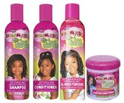 African Pride Dream Kids Olive Miracle Detangling SET OF 4 | Detangling Shampoo 355 ml | Detangling Conditioner 355ml | Oil Moisturizer 236ml | Leave-in Conditioner 425g