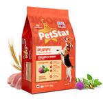 Mankind PetStar Puppy Dry Dog Food |3Kg | Chicken Flavour | Clinically Tested | Power of 20+ Ingredients