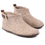 BureBure Classic Felted Wool Ankle Boots Slippers for Men Made by Hand