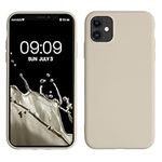 kwmobile Case Compatible with Apple iPhone 11 Case - Slim Protective TPU Silicone Phone Cover - Cream