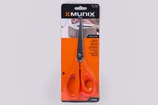 Munix SL-1183 210 mm / 8.2" Stainless Steel Scissors | Pointed Tip with Shock Proof Body | Ergonomic & Comfortable Handles | Lightweight Multipurpose Scissor | Orange, Pack of 1 - Color May Vary