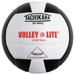 Tachikara Volley-Lite Volleyball, Black/White, one Size fits All (SV-MNC-Blk/Wht)