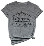 Ykomow Kellerman's Mountain Resort T Shirt Womens Favorite 80's Movie Tees Shirt (Grey, L)