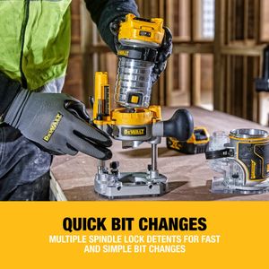 DEWALT 18V XR Compact Router – Cordless Woodworking Tool