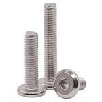 M6-1.0 x 16mm (30 PCS) Hex Socket Head Cap Screws Furniture Screws, 304 Stainless Steel 18-8, Round Head Connector Screws for Furniture,Binding Screws