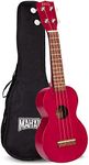 Mahalo Ukuleles MK1-TRD Kahiko Series Soprano Ukulele, Transparent Red