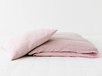 Baby Crib Duvet Cover Soft Muslin Double Gauze Bedding Boy Girl Nursery Kids Sheet Bedsheets by TISU (Blush Dot)