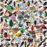 Realistic Bug Stickers for Laptop(100 Pcs),Gift for Kids Teens Adults Girl,Bug Insect Waterproof Stickers for Water Bottle,Vinyl Stickers for Scrapbook,Journal,Dairy,Skateboard