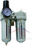 3/4" Compressed Air Moisture Filter Regulator Oiler Separator Lubricator Combo