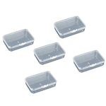 WYAN 5 Pack Square Clear Plastic Storage Containers Box with lids, for organizer Box Case for Beads,earplug, and More Small Items(8.8x6cm)