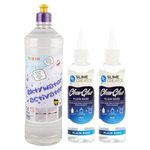 Slime Making Kit with Slime Activator Solution 1000ml & PVA Glue 360ml - Clear Liquid Activator for Slime to Add to PVA Glue - Complete Set for DIY Slime, Sensory Play & Creative Crafts