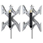 X Chocks Wheel Stabilizer for Travel Trailers, 2 Pack RV Wheel Chock Stabilizer Open 2'' to 10'', RV Tire Stabilizers for Camper Travel Trailers Trucks, Wheel Chock Stabilizer Scissor with Wrench