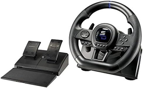 Superdrive - SV650 Racing steering wheel with pedal and paddle shifters for Xbox Serie X/S, Switch, PS4, Xbox One, PC, PS3 (programmable for all games)