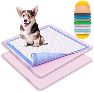 Skywin Dog Puppy Pad Holder Tray - 2 Pack for 24x24 Inches Training Pads - Silicone Wee Wee Pad Holder, No Spill Pee Pad Holder for Dogs, Easy to Clean and Store (Rose)