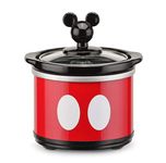 Disney Mickey Mouse Mini Slow Cooker by Select Brands - Mickey Mouse Mini Dipper for Disney Kitchen Appliances - Perfect for Appetizers, Dips & Chocolates - 20 Oz