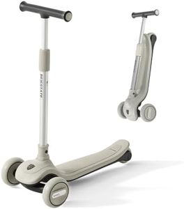 BEIESTATE 3 Wheel Scooter for Kids 3-18,4 Adjustable Heights, Innovative Lean-to-Steer Lock Switch for Balance, No Assembly, Foldable, 3 LED Wheels, 200+ lb Load for Family Bonding,Premium Engineering