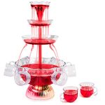 Nostalgia Party Fountain, Holds 1.5 Gallons, LED Lighted Base, Includes 8 Reusable, 1.5 Gallon 8 Cup