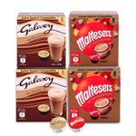 Galaxy & Maltesers Double Pack Hot Chocolate - Double Box Variety Pack - 16 Pods of Each Flavour 32 Capsules - Dolce Gusto Compatible Pods