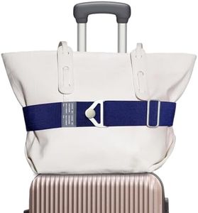 TIGARI Luggage Straps for Suitcases add a Bag, 2-in-1 Suitcase Strap, Travel Belt for Luggage Over Handle, Adjustable Alloy Buckle Luggage Elastic Belt, Travel Essentials for Airport, Trip, Boarding