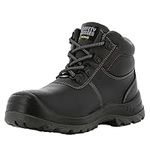 SAFETY JOGGER Safety Boot - BESTBOY - Steel Toe Cap S3/S1P Work Shoe for Men or Women, Anti Slip Puncture Resistant Steel Sole, Shock Absorbing, Water and Oil Repellant Safety Shoe, UK 8 EU 42, Black Leather