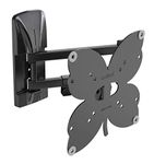 Meliconi Slimstyle Plus 200 SDR - Dual arm ultra-thin Wall Mount for flat screens TVs from 26" to 45". VESA supported: VESA 75-100-200. Colour Black.
