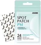 Avarelle Pimple Cover Patch PM (24 Count) Thick Hydrocolloid Spot Cover with Tea Tree Oil, Calendula Oil, and Rosehip Seed, Certified Vegan, Cruelty Free (PM Overnight)